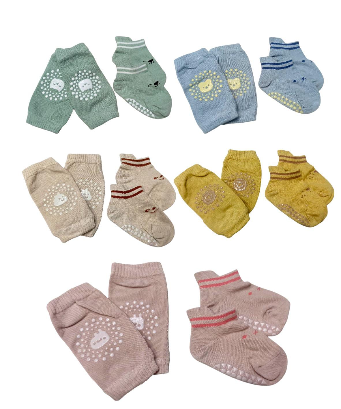Baby Grow Knee Pad + Kaos Kaki 0–12 Bulan — foto 1