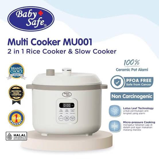 BabySafe Multi Cooker MU001 2-in-1 Rice Cooker & Slow Cooker — foto 1