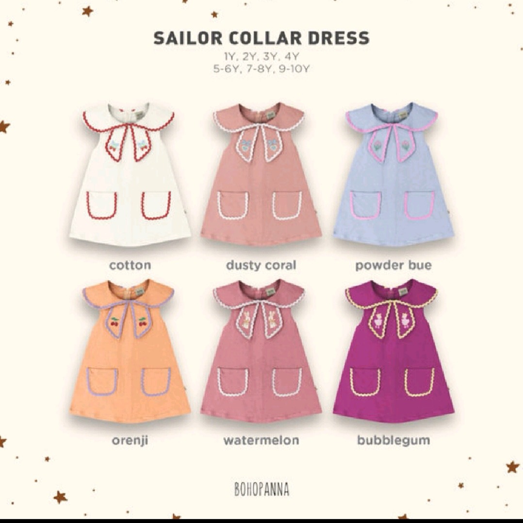 Bohopanna Sailor Collar Dress — Pilihan Variasi — foto 1