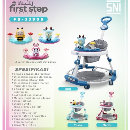 My Family First Step Baby Walker FB-33908 — Pilihan Variasi — foto 1