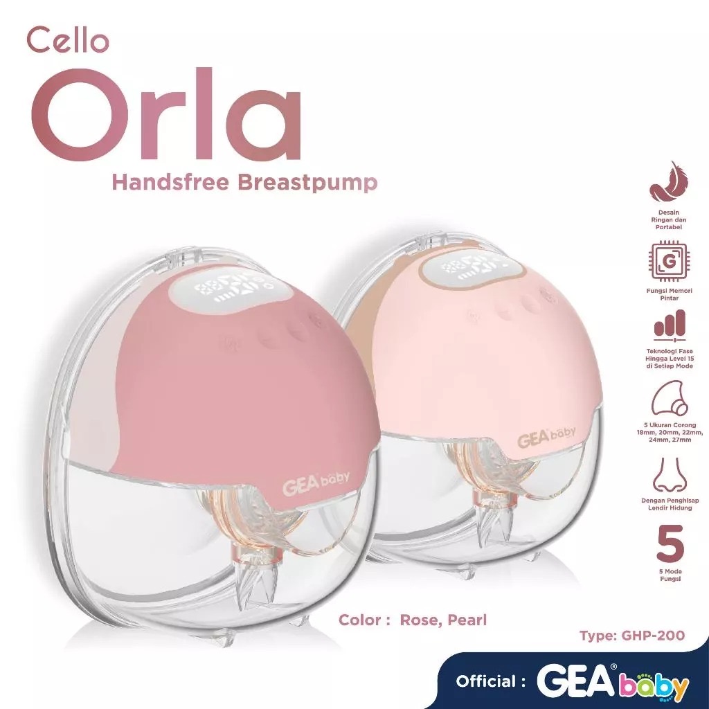 GEA Baby Cello Orla Handsfree Breast Pump GHP-200 — Pilihan Variasi — foto 1