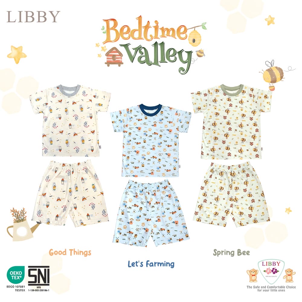 Libby Bedtime Valley Setelan Oblong Pendek + Celana Panjang — Pilihan Variasi — foto 1