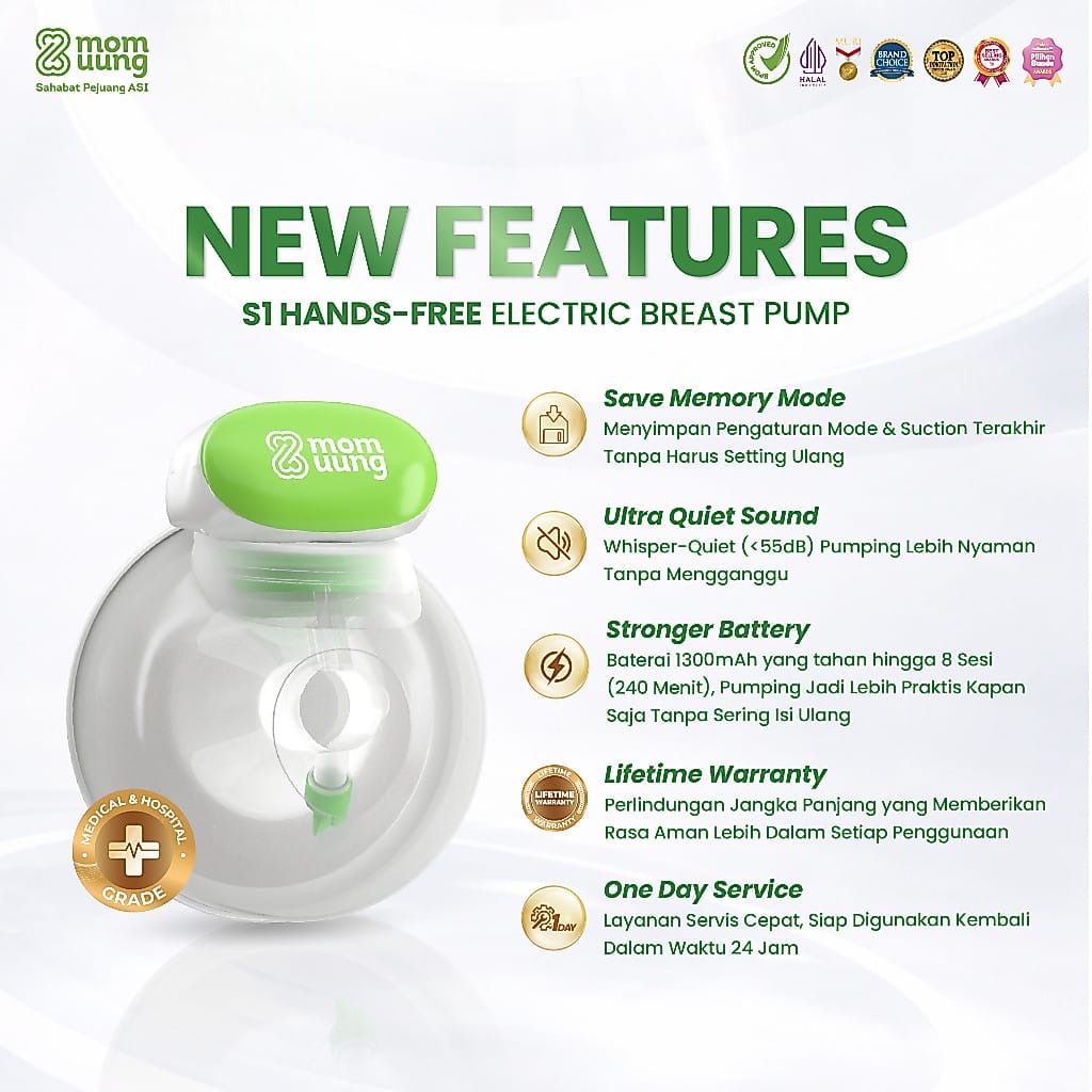 Mom Uung S1 Hands-Free Electric Breast Pump — foto 1