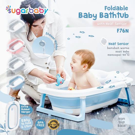 Sugarbaby Foldable Baby Bathtub with Heat Sensor F76N — Pilihan Variasi — foto 1